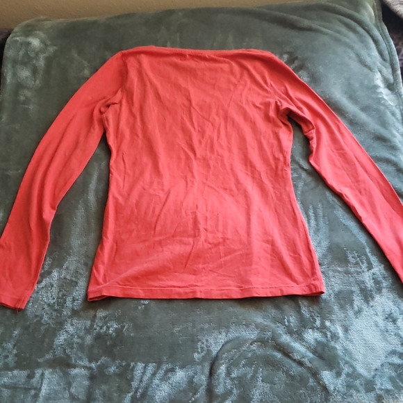 H&M pima cotton red long sleeve top - Picture 3 of 3